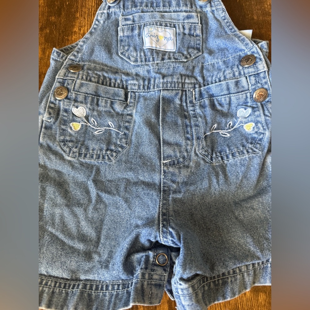 Vintage Arizona Jean Company Blue Denim Overalls with Embroidery - Picture 3 of 11